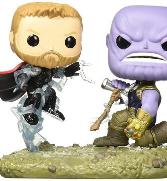 Funko 35799 Pop! Bobble - Paquete de 2 Piezas: Marvel: Movie Moments: Thor vs Thanos, Multi