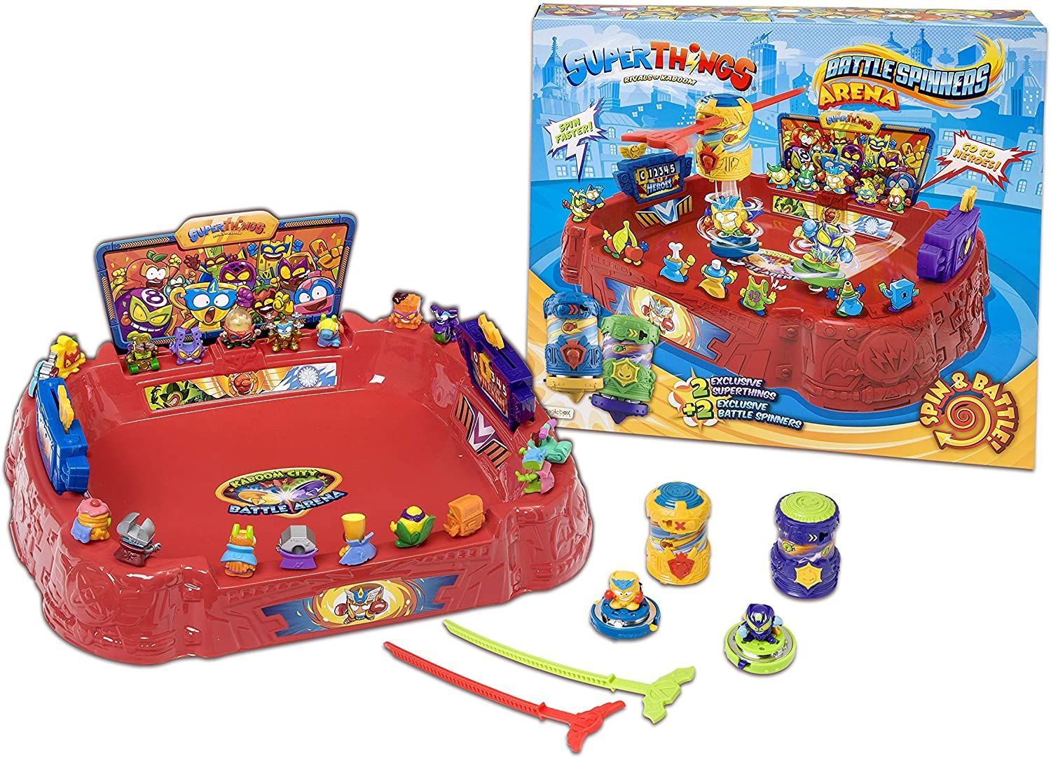 John Adams SuperZings Battle Game – Brettspiel Für 2–4 Spieler, Inkl. Exklusive Figur