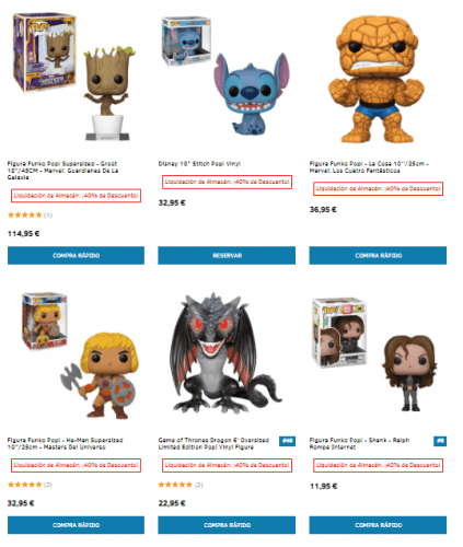 40 dto funko seleccionado